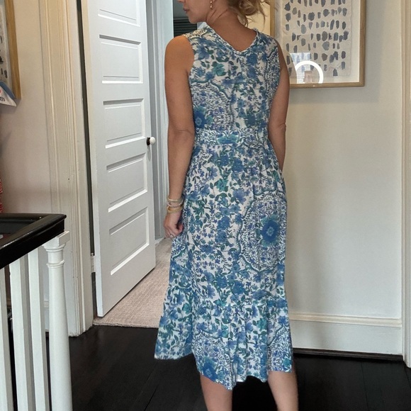 Johnny Was Blue and White Boho Dress Small - Picture 9 of 11